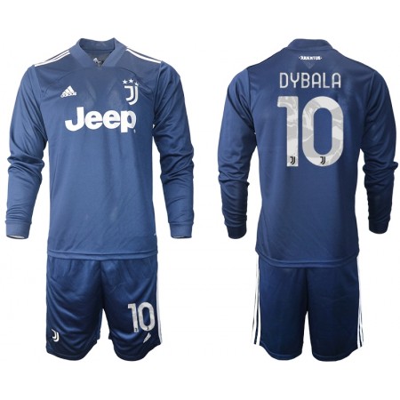 Billiga Fotbollströjor Juventus Paulo Dybala 10 Barn Borta tröja 2020/21 Långärmad
